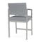 Lesro Lenox Steel Hip Chair Metal Frame, Silver, RS Fog Upholstery LS1161 - alternate 2